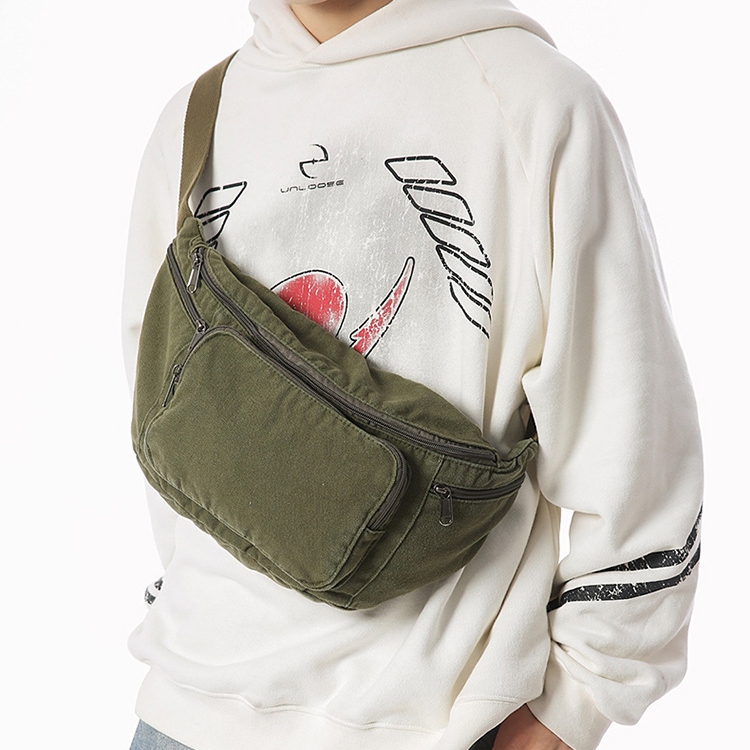 Korean Street Fashion Female - Bolsa Transversal Feminina Casual de Lona,