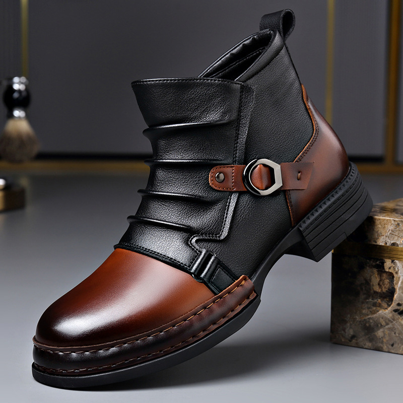 Street Fashion Designers - Botas de Cano Curto Retrô para