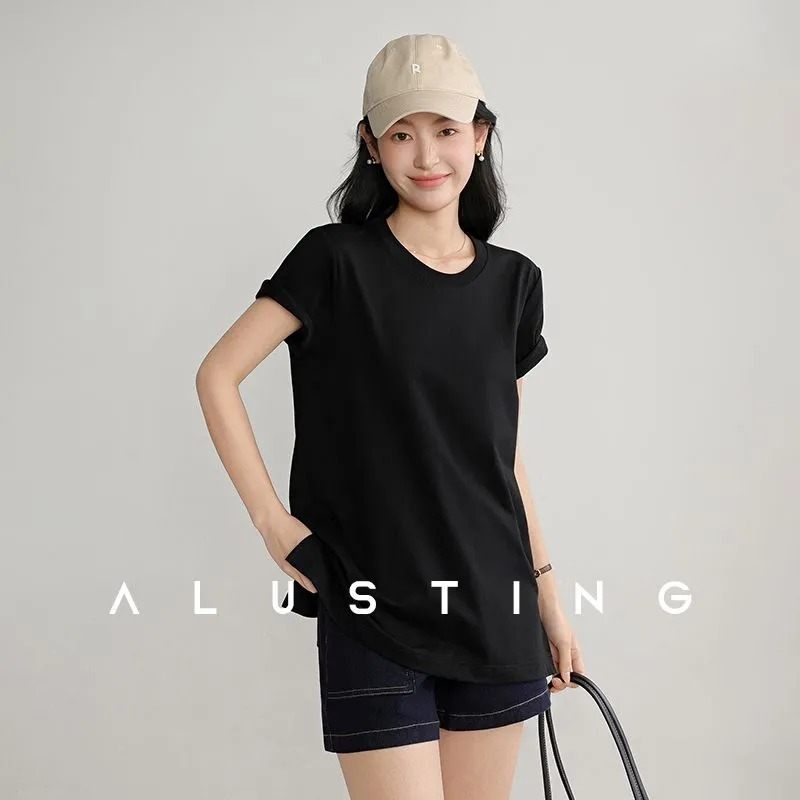 Longline Tee Oversized - Camiseta Feminina de Verão com Gola