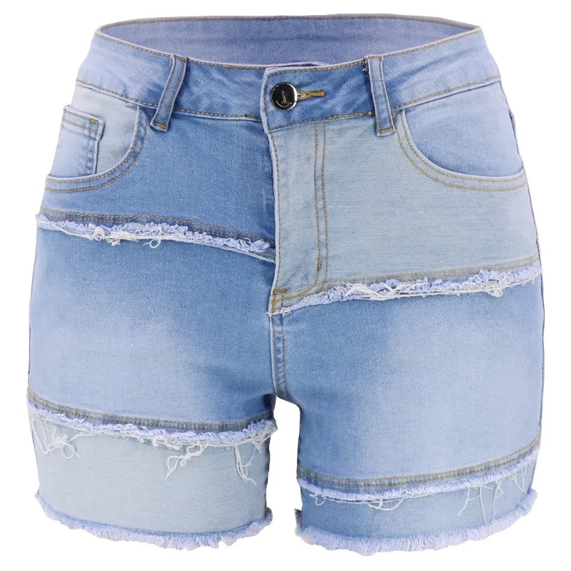 Street Fashion Europe - Shorts de Denim Lavado Estilo Street