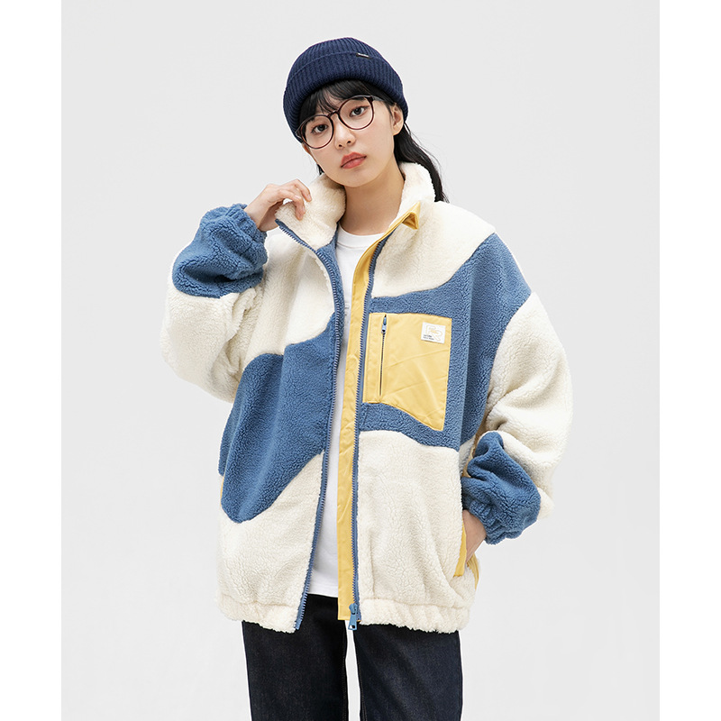 Coach Jacket Bomber - Nova chegada inverno lambswool grosso quente
