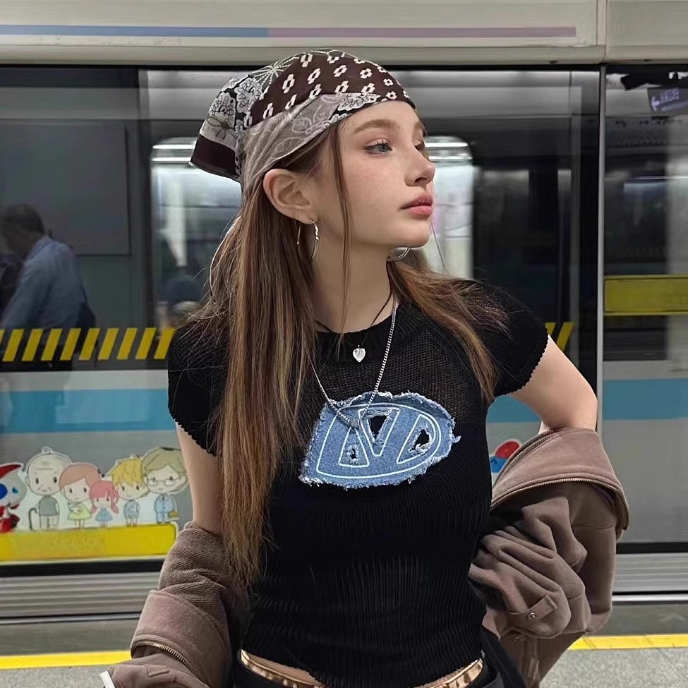 Girl Fashion Street - Lenço de Cabeça Estilo Americano Retrô,