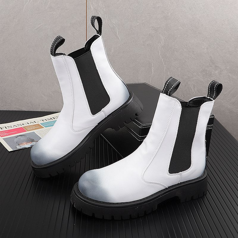 Street Fashion Designers - Botas de Couro Genuíno de Luxo