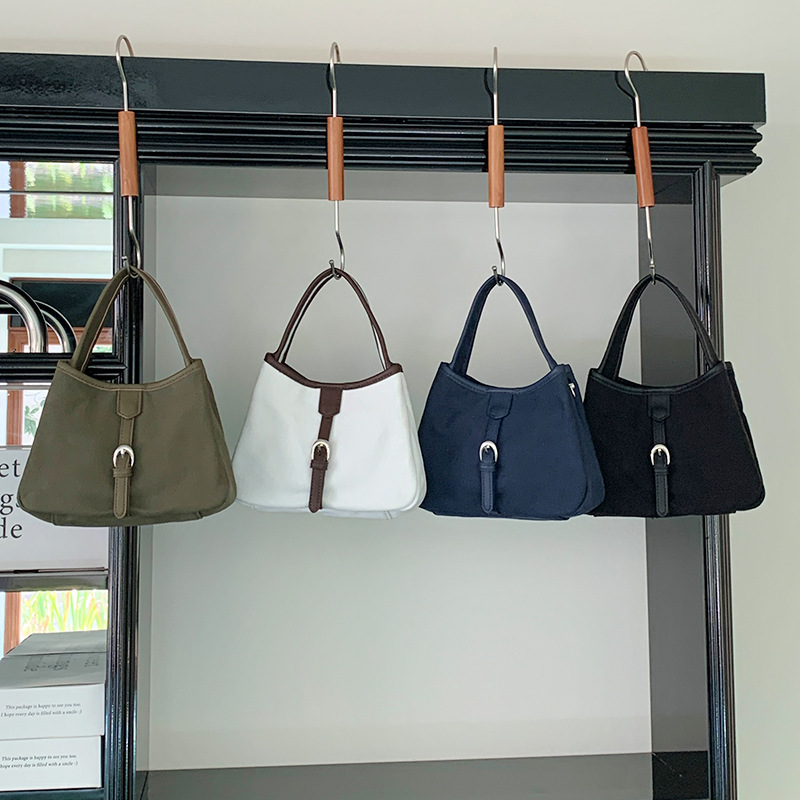 Korean Street Fashion Female - Bolsa Transversal Feminina de Lona Estilo