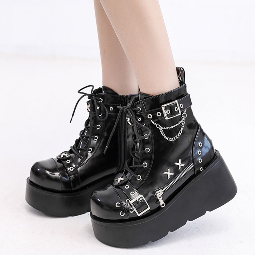 Girl Fashion Street - Nova marca senhoras goth plataforma tornozelo