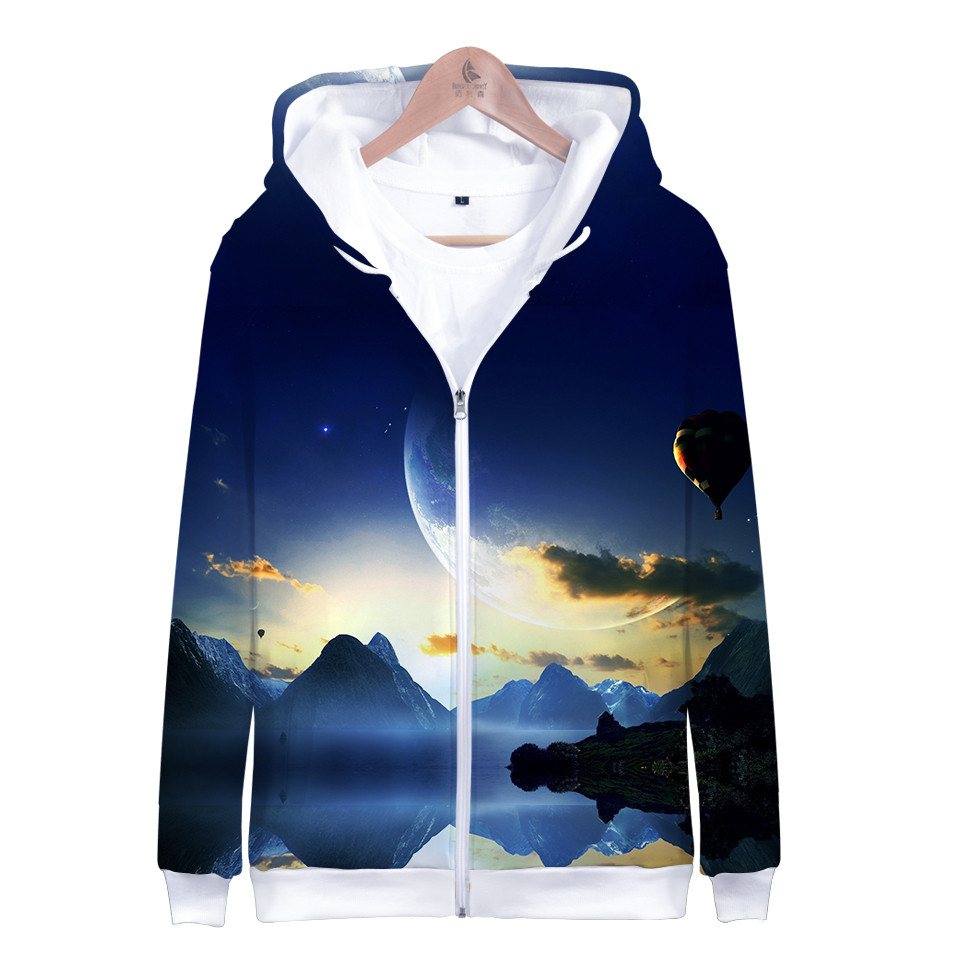 Casaco com capuz Star Space Ga - Street Fashion Zip Up Hoodie avaliação e preço