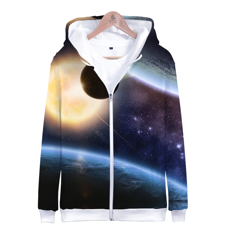 Casaco com capuz Star Space Ga - Street Fashion Zip Up Hoodie avaliação e preço