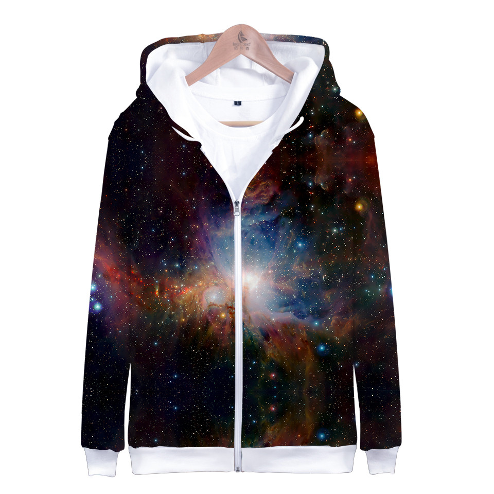 Casaco com capuz Star Space Ga - Street Fashion Zip Up Hoodie avaliação e preço