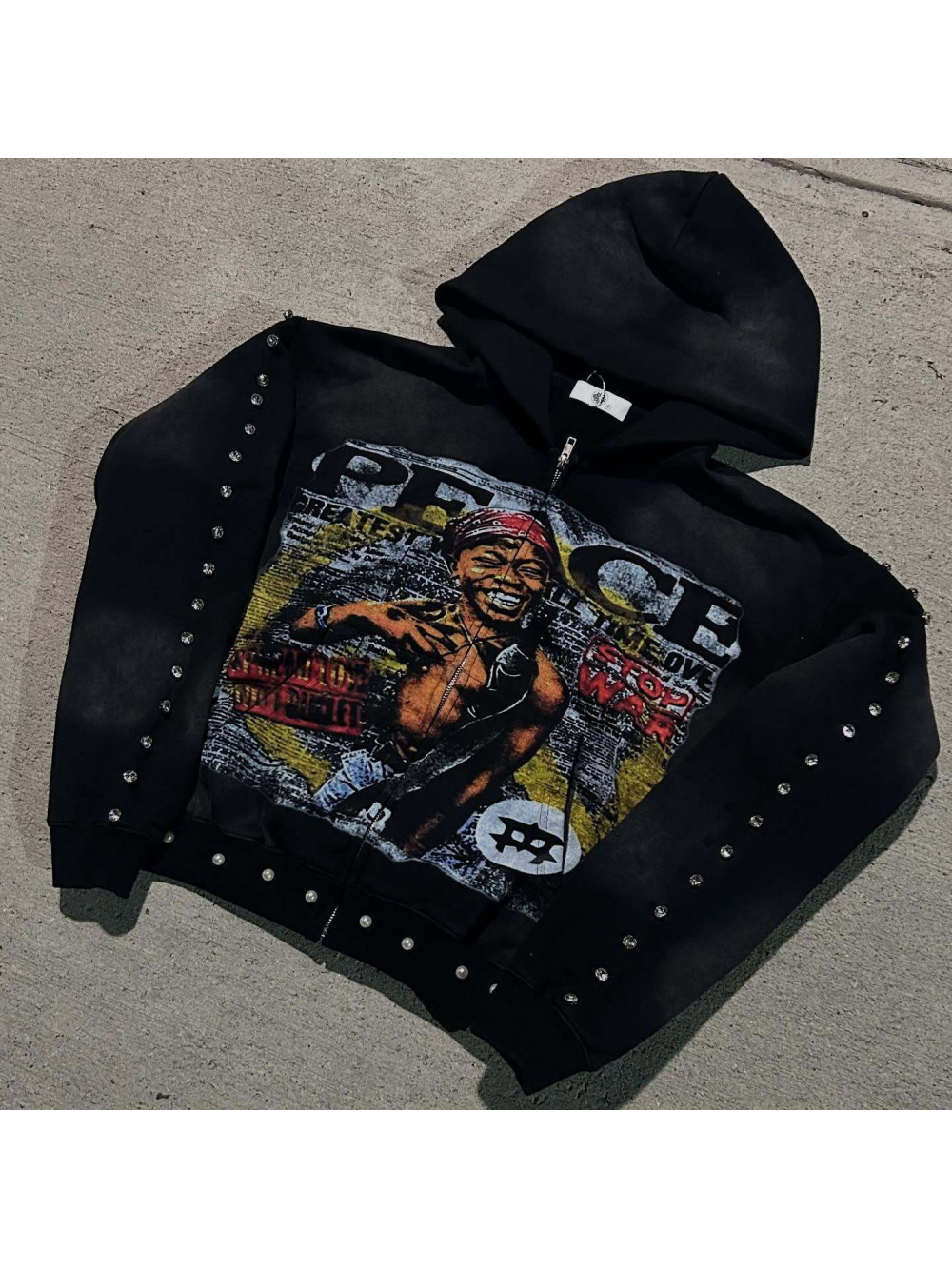 Novo Moletom Americano Hip-Hop - Street Fashion Zip Up Hoodie avaliação e preço