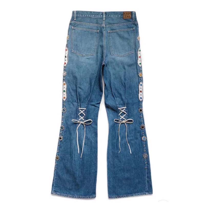 Novo 25ss Kapital Hirata Calça - Street Fashion Of Japan avaliação e preço
