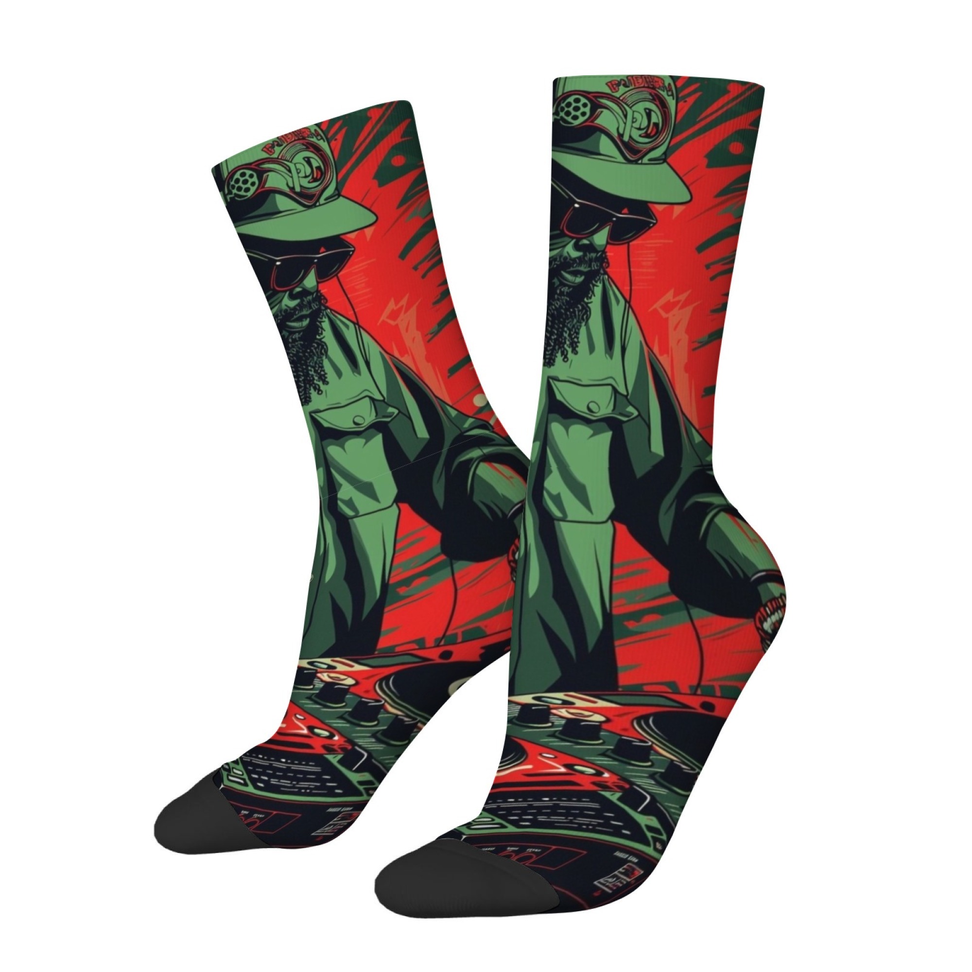 Meias masculinas com estampa d - Quirky Street Fashion avaliação e preço