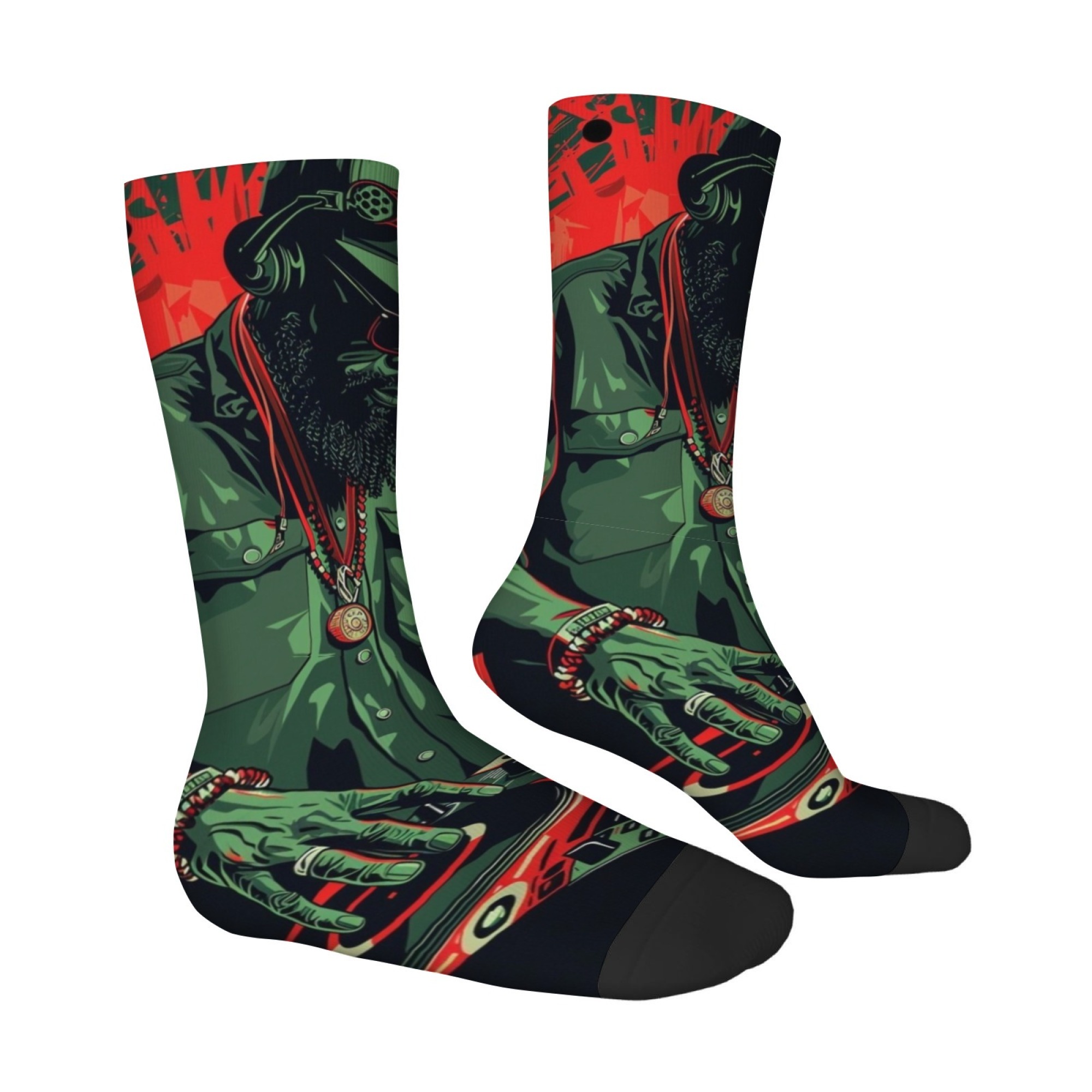 Meias masculinas com estampa d - Quirky Street Fashion avaliação e preço