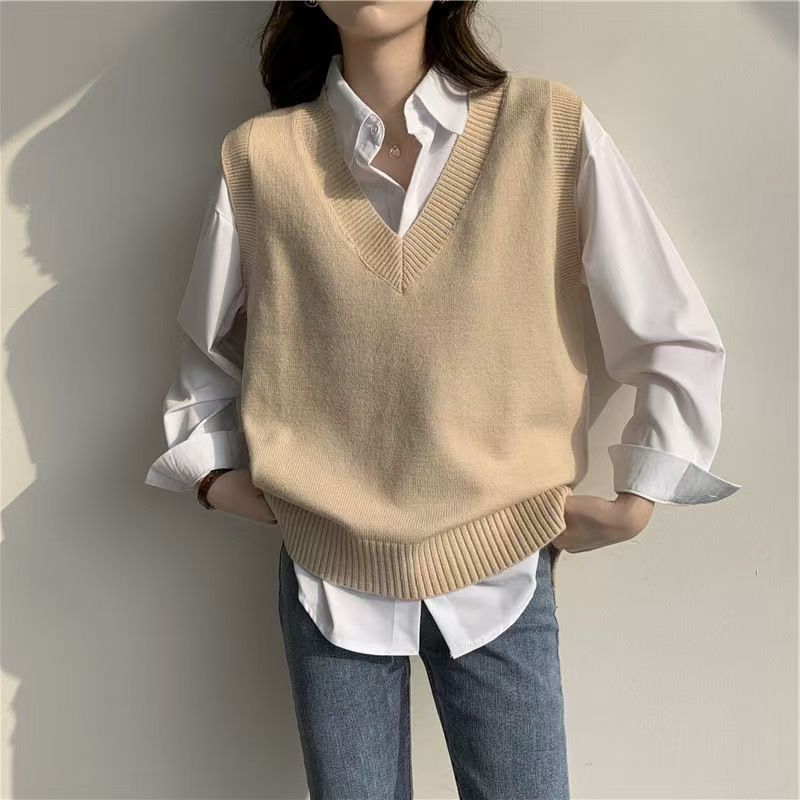 Colete de Tricô Feminino Outon - Korean Street Fashion Female avaliação e preço