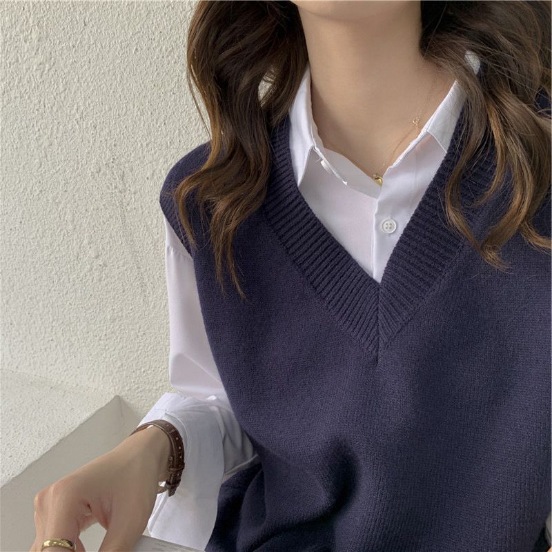 Colete de Tricô Feminino Outon - Korean Street Fashion Female avaliação e preço