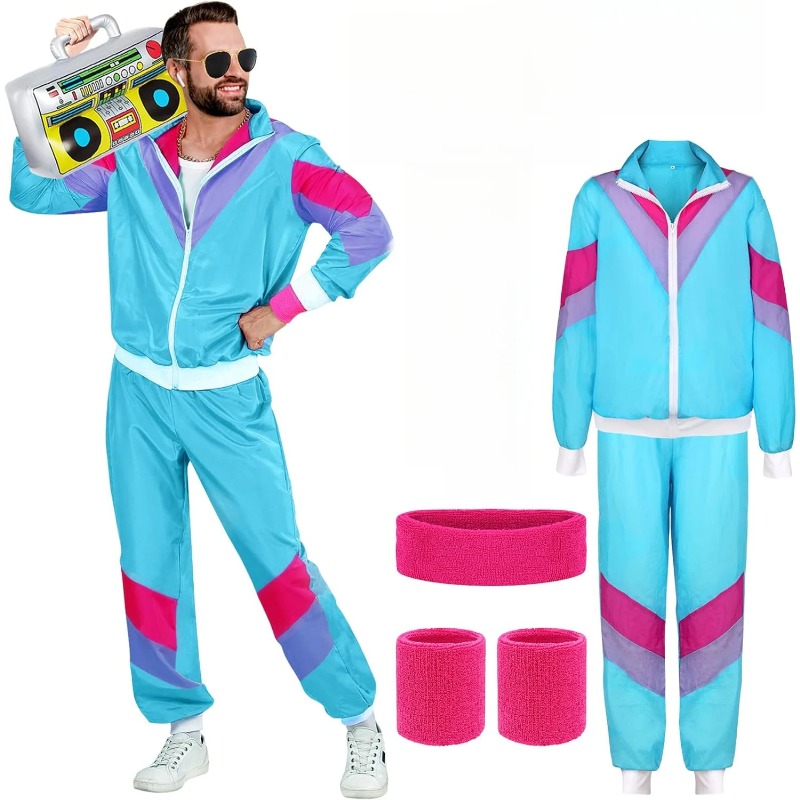 80s 90s fantasia vestido traje - Street Fashion Jacket Men avaliação e preço