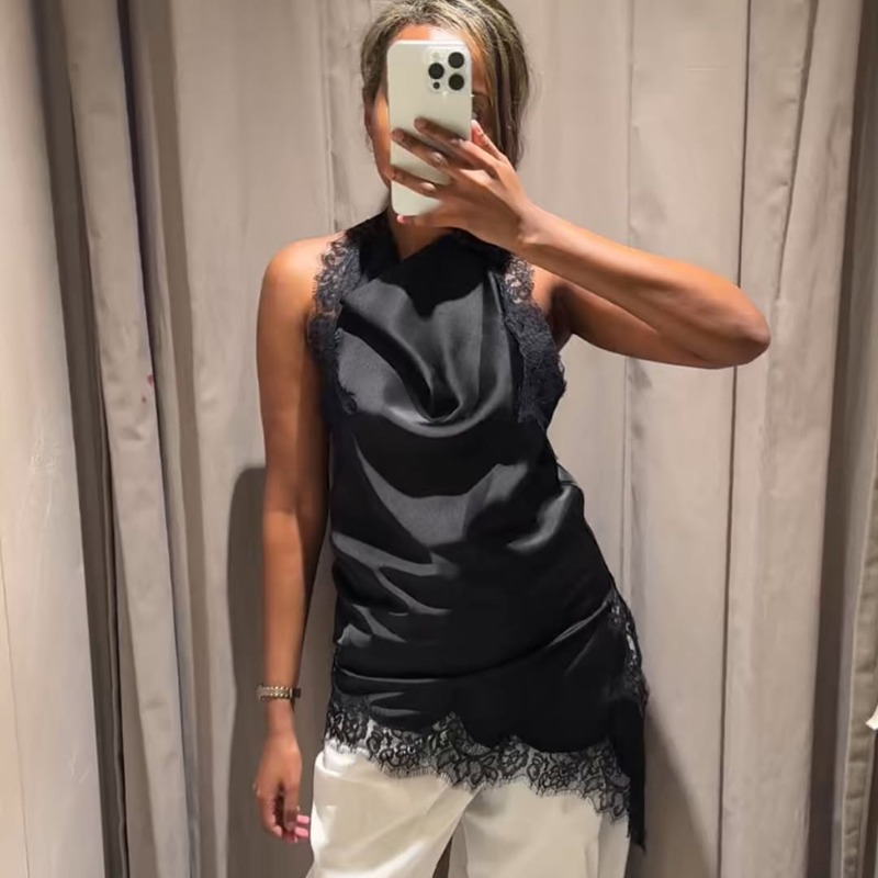 Tuularose colete de renda pret - Street Fashion Look avaliação e preço