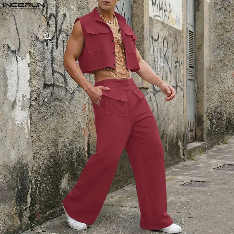 Conjuntos Masculinos INCERUN:  - Street Fashion Casual avaliação e preço