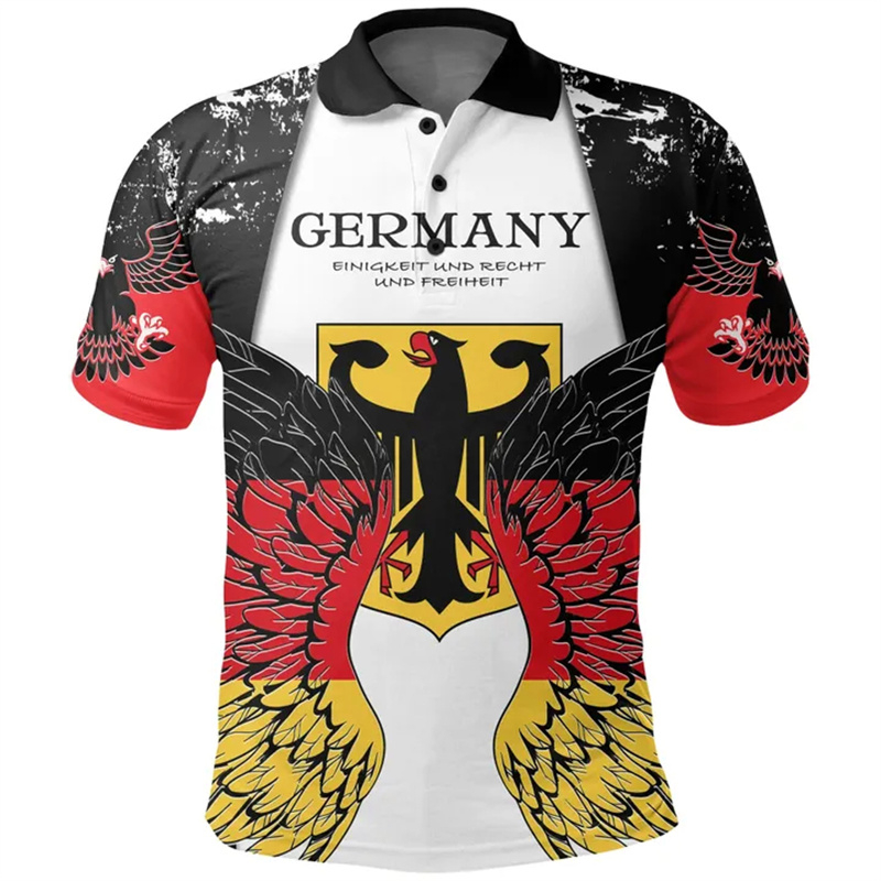 Camisa polo alemã com brasão d - Street Fashion Germany avaliação e preço