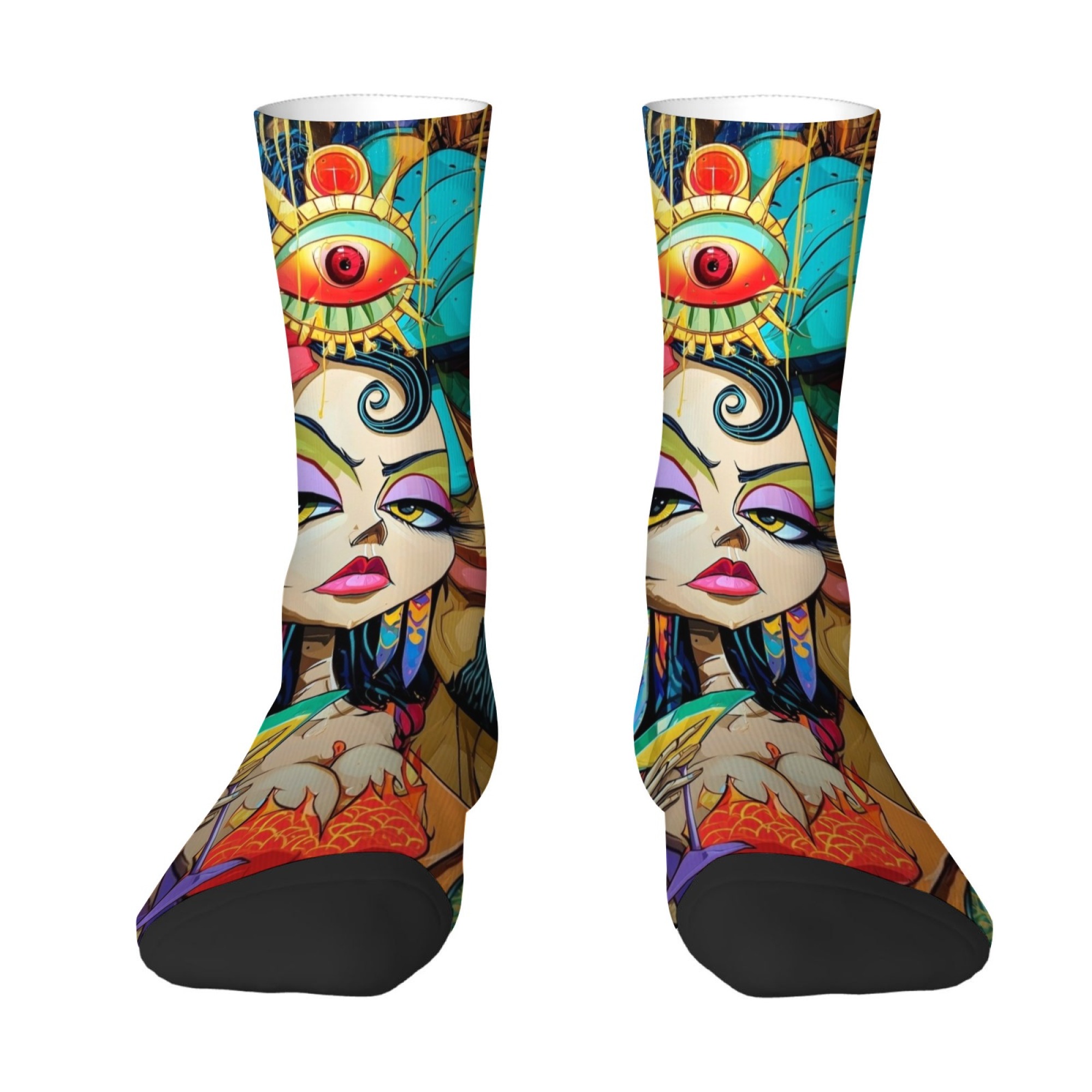 Meias Masculinas Retrô com Est - Quirky Street Fashion avaliação e preço