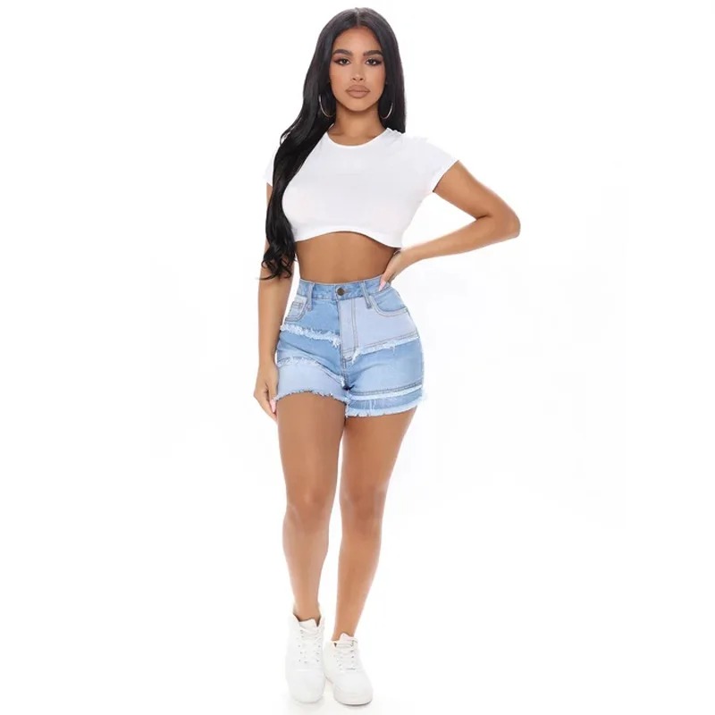Shorts de Denim Lavado Estilo  - Street Fashion Europe avaliação e preço
