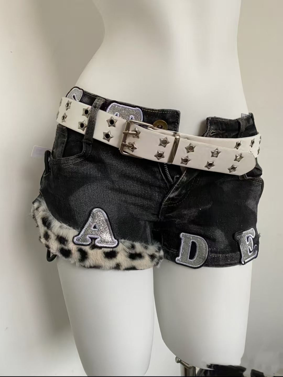 Y2k bordado remendo denim shor - Girl Fashion Street avaliação e preço