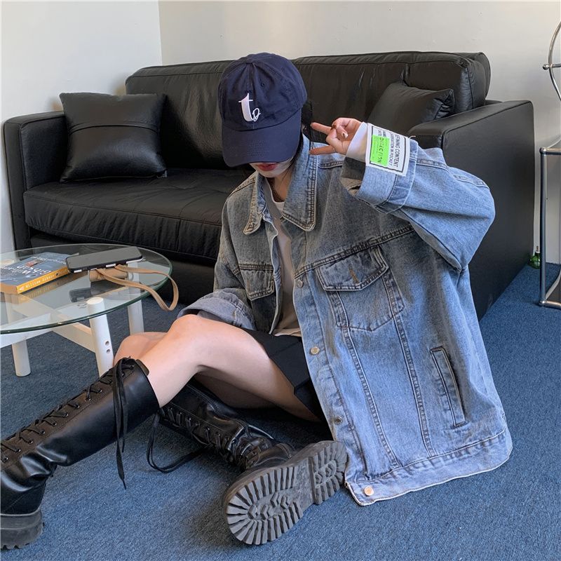 Jaqueta Jeans Oversized Femini - Korean Street Fashion Female avaliação e preço