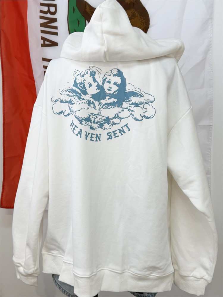 Hoodies Vintage Brancos com Zí - Street Fashion Zip Up Hoodie avaliação e preço