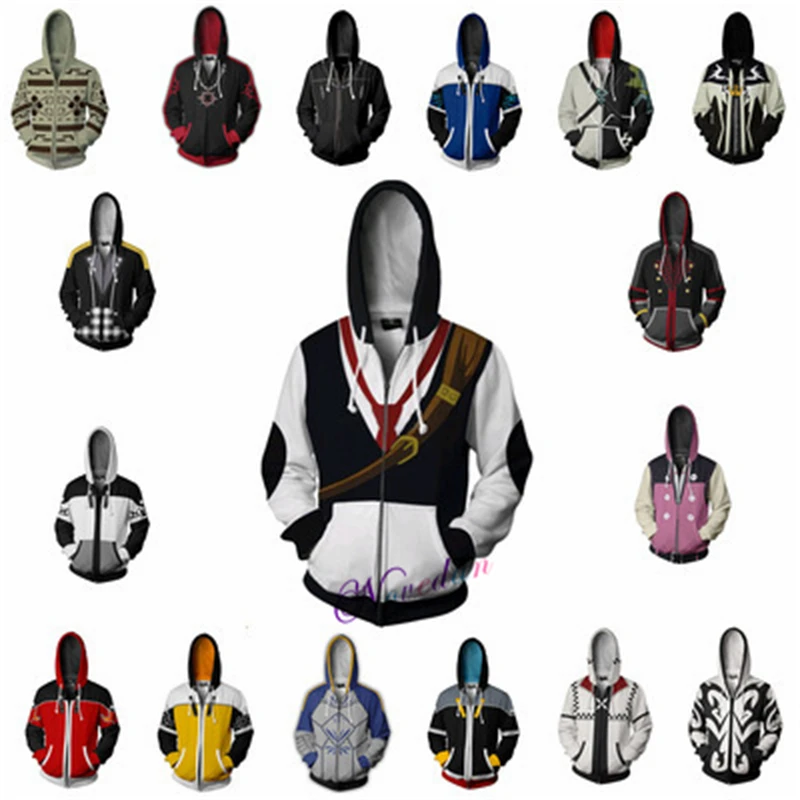 Kingdom Hearts Hoodie Anime Jo - Street Fashion Jacket Men avaliação e preço