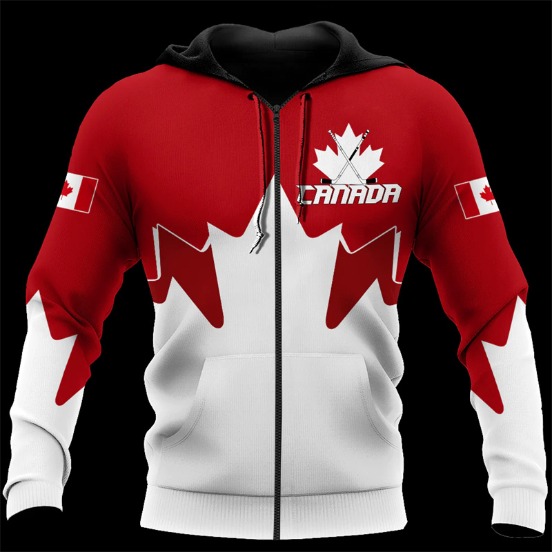 Maple Leaf Generation Zipped H - Street Fashion Zip Up Hoodie avaliação e preço