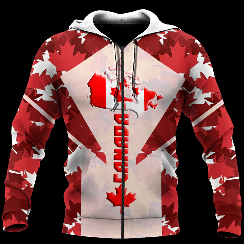 Maple Leaf Generation Zipped H - Street Fashion Zip Up Hoodie avaliação e preço