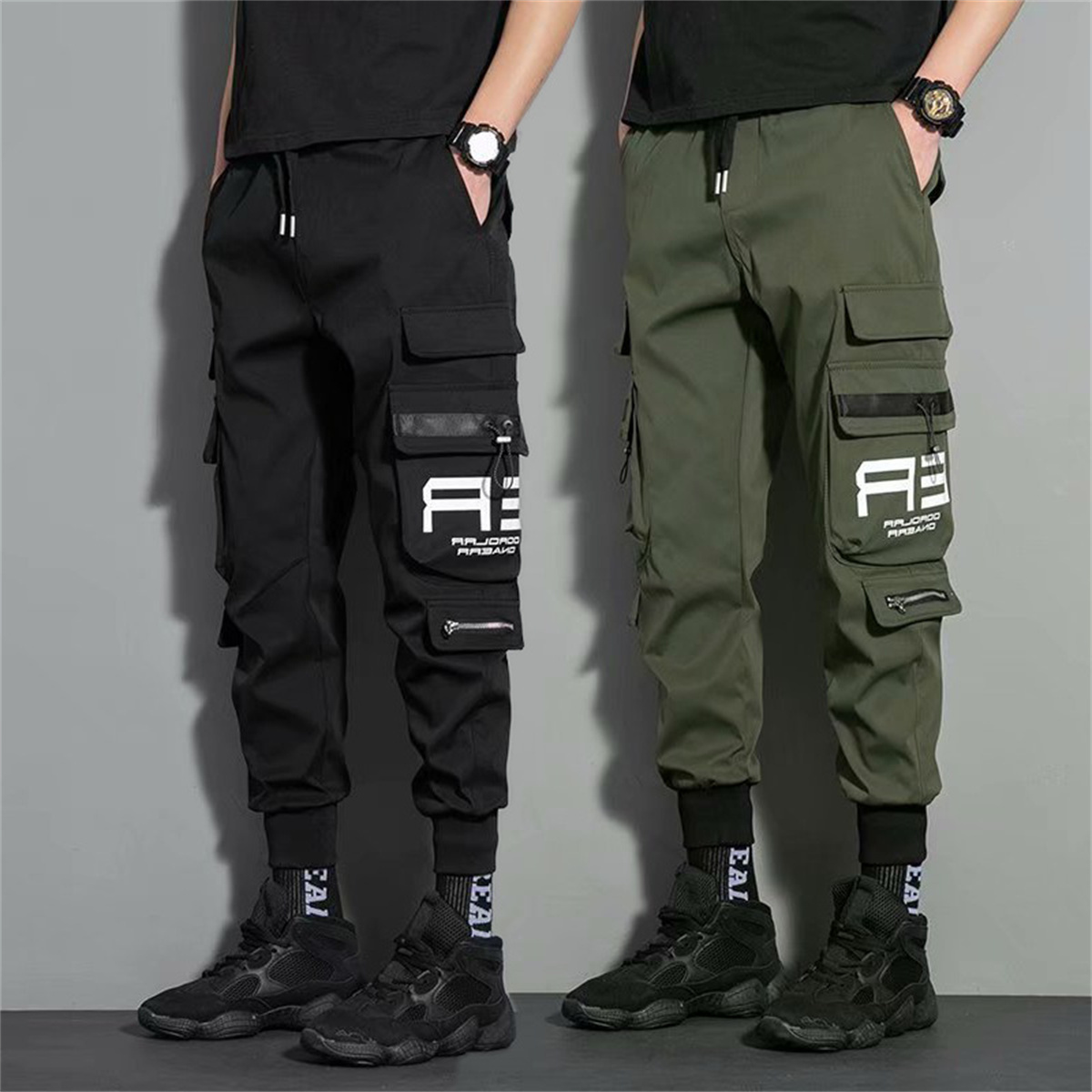 Calças Cargo Casuais Masculina - Street Fashion Model avaliação e preço