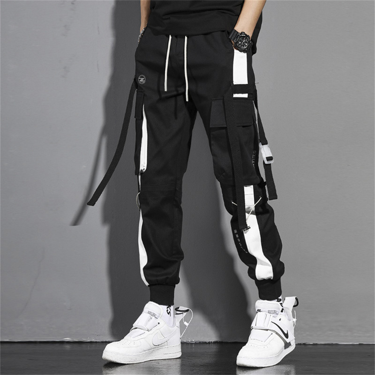 Calças Cargo Casuais Masculina - Street Fashion Model avaliação e preço