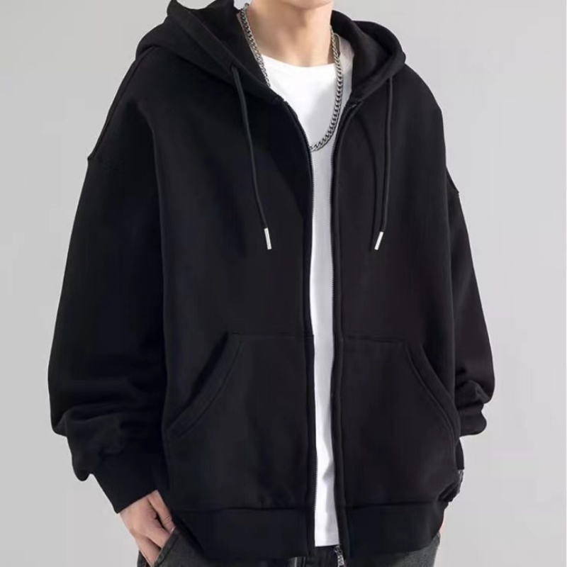Moda casual preto cinza azul z - Street Fashion Zip Up Hoodie avaliação e preço