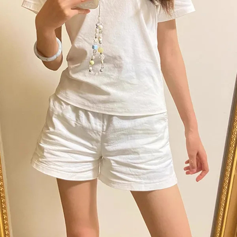 Shorts de algodão de cintura a - Korean Street Fashion Female avaliação e preço