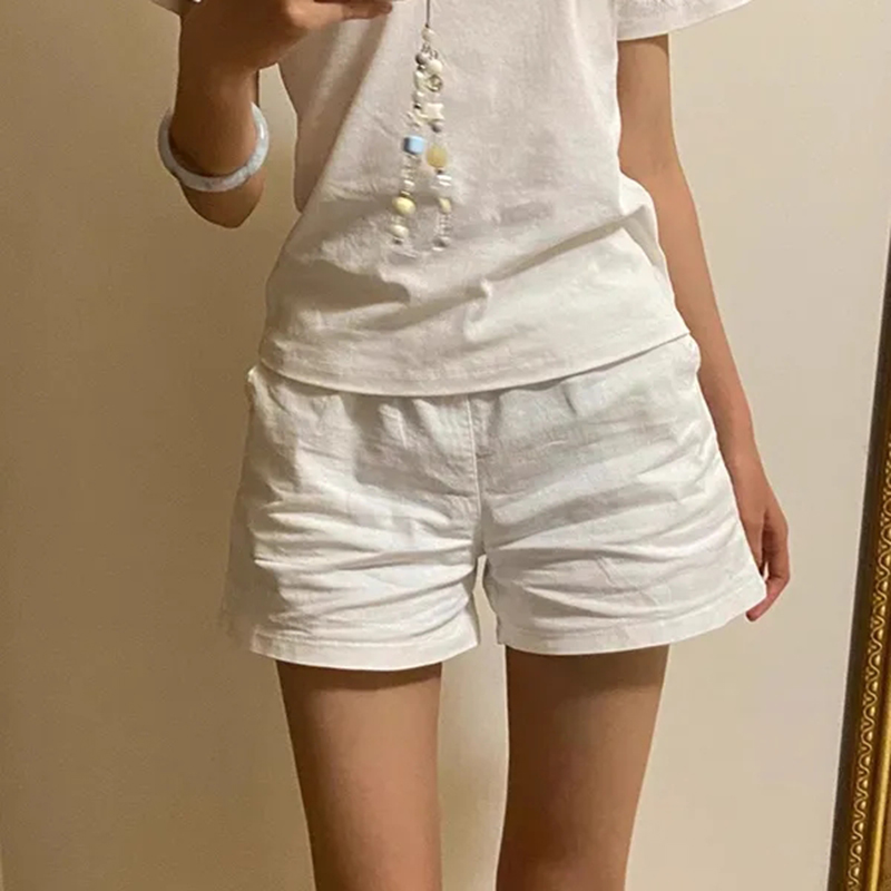Shorts de algodão de cintura a - Korean Street Fashion Female avaliação e preço