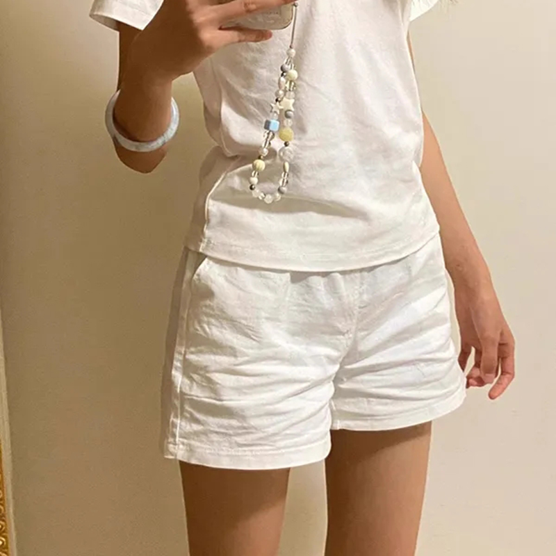 Shorts de algodão de cintura a - Korean Street Fashion Female avaliação e preço