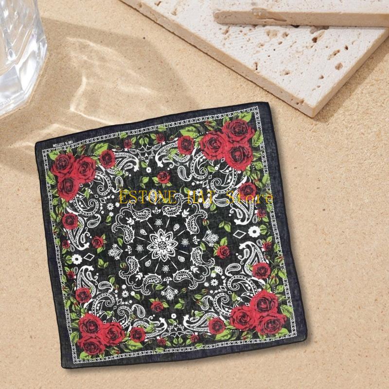 49MF 21 Rose Bandana Lenço Cab - Street Fashion Photo avaliação e preço