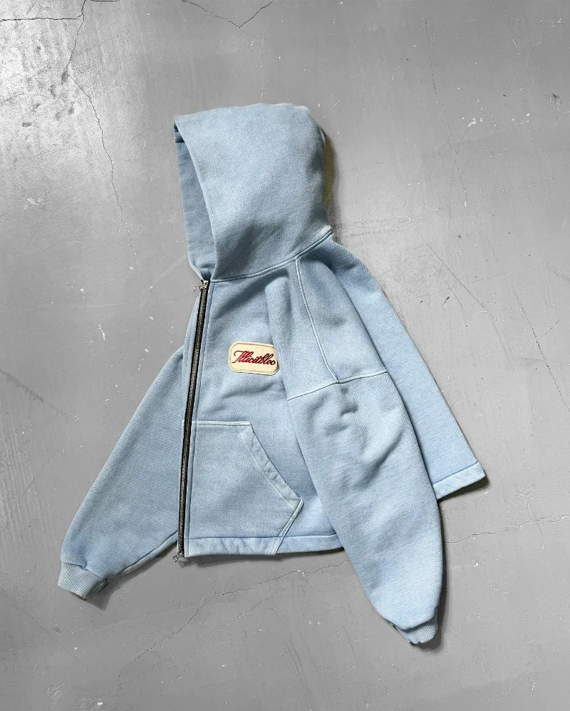 Y2k moda nova carta bordado re - Street Fashion Zip Up Hoodie avaliação e preço