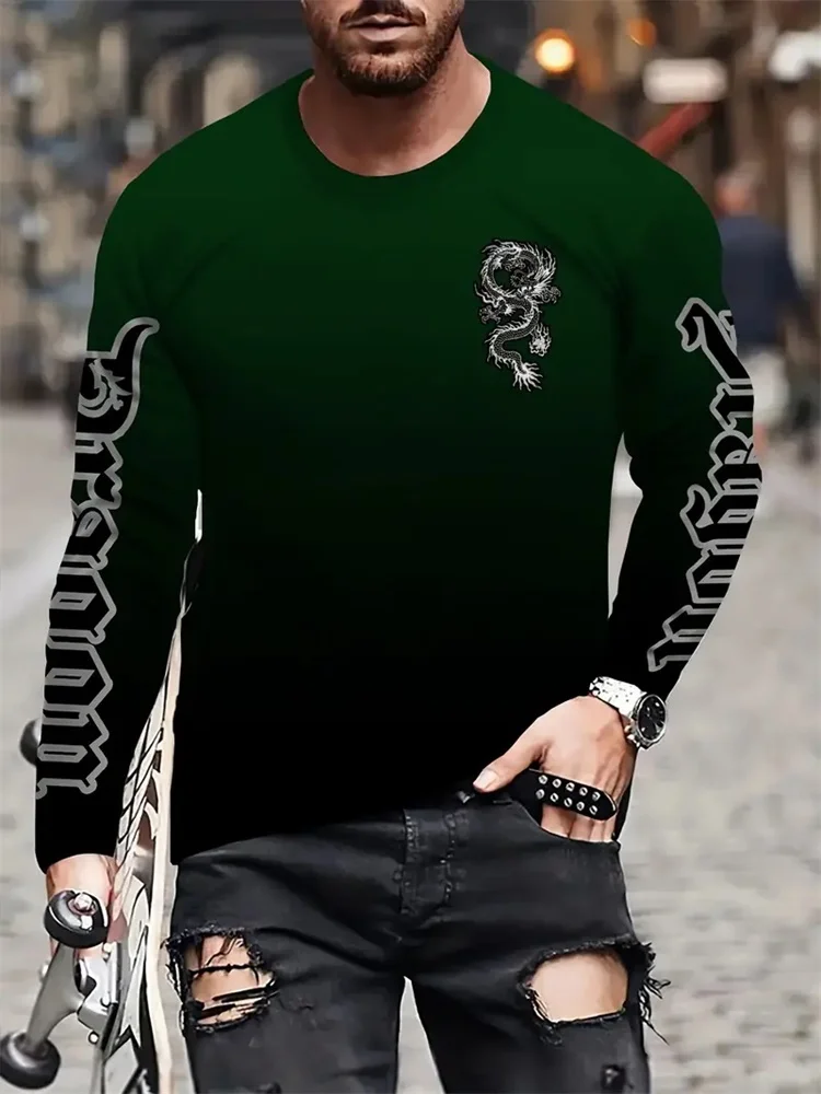 Camiseta Masculina de Manga Lo - Street Fashion Casual avaliação e preço