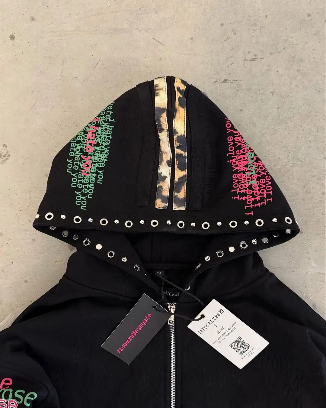 Eyehategarment rua moda hoodie - Street Fashion Zip Up Hoodie avaliação e preço